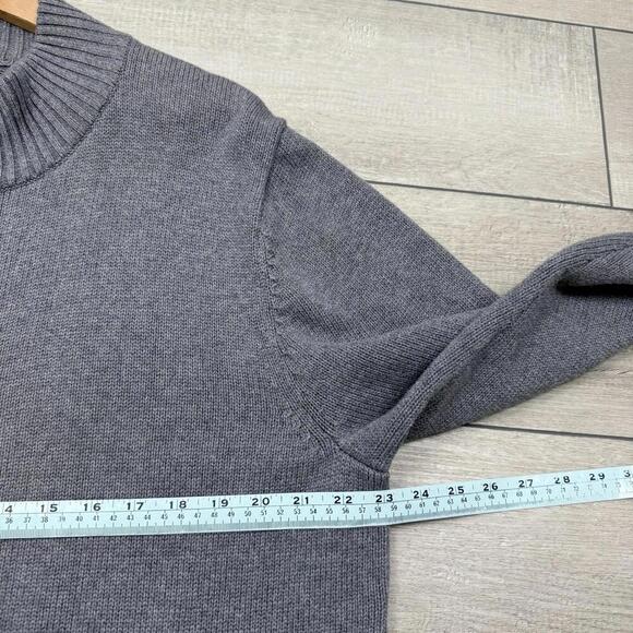 L.L.Bean Men’s Full Zip Sweater Jacket Gray Size L 100% Cotton Knit Shawl Collar - Picture 8 of 8